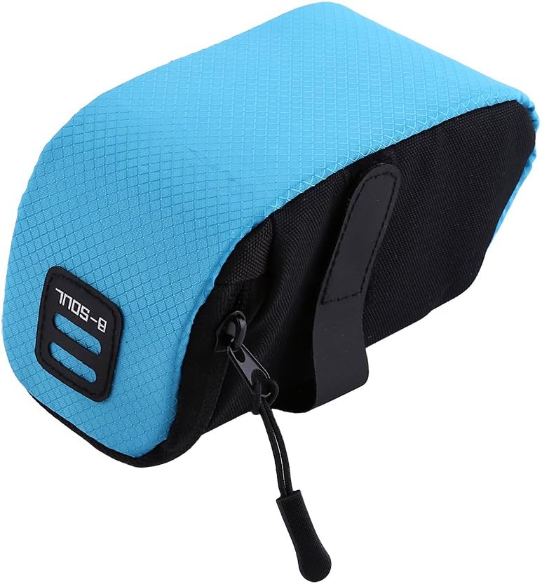 woobles Bike Rear Bag, Super Light Bike Saddle Bag Cycling Storage Bag Under-seat Strap-On Pouch for Fun Riding(Blue) - Image 2